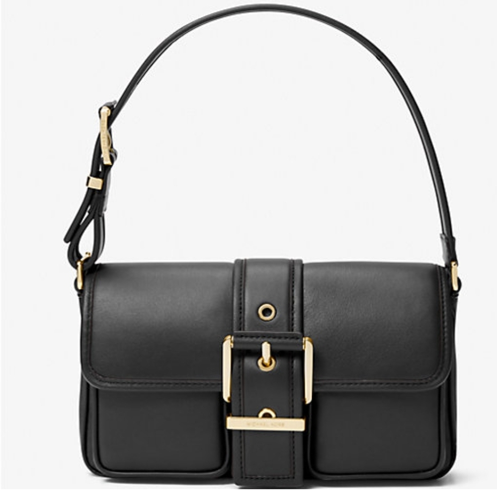 Michael Kors Black and Gold Shoulder Bag